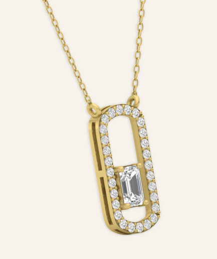 M1 Yellow Gold Plated Silver Necklace