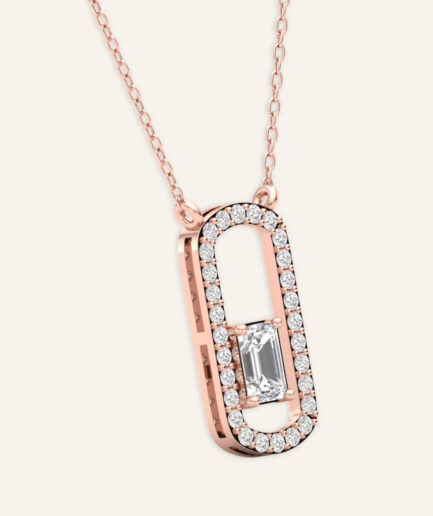 M1 Rose Gold Plated Silver Necklace