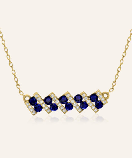 Sapphire Sonata Pendant Necklace Yellow Gold